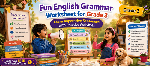 English Imperative Sentences Practice for Class 3 Students