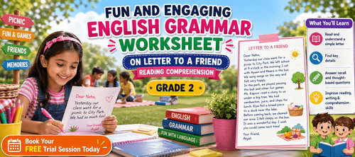 English Worksheet for Class 2: Friendly Letter Exercises PDF