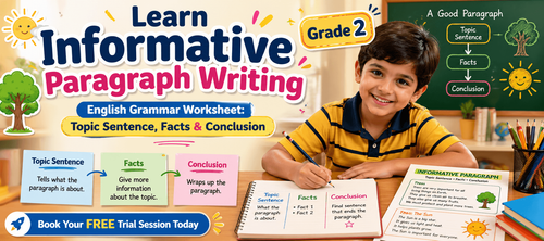 English Worksheet for Class 2: Informative Paragraph Skills