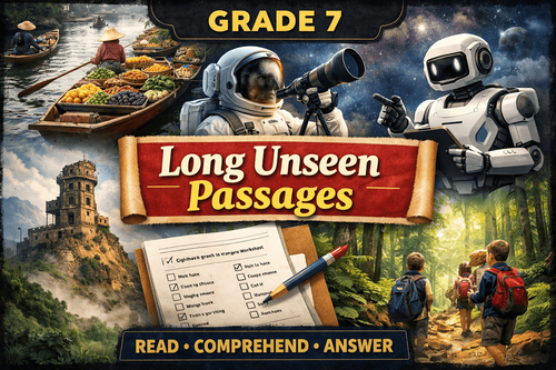 Enhance Class 7 Reading: English Worksheet for Unseen Passages [PDF]