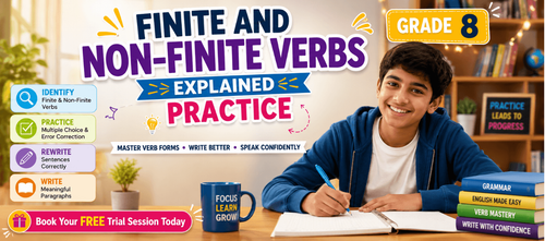 Finite and Non-Finite Verbs Explained – Grade 8 Practice Worksheet