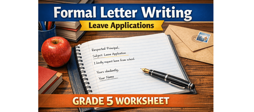 Formal Letter Worksheet for Grade 5 Practice & Examples [PDF]