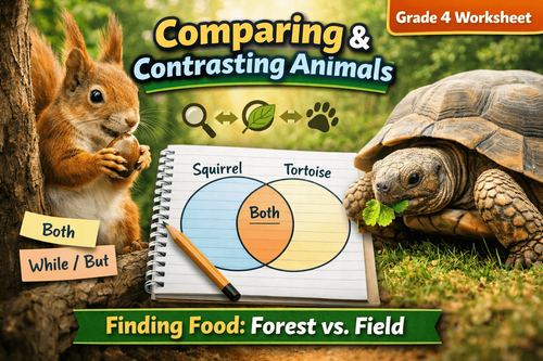 Fun Class 4 Writing Worksheet on Comparing and Contrasting [With Answers]