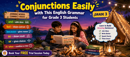 Fun Conjunctions Practice Worksheet for Grade 3 Students