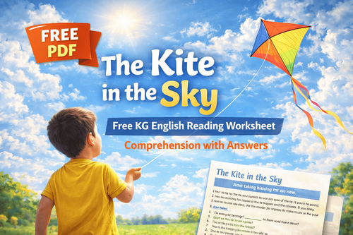 Fun Kindergarten Reading Practice: The Kite in the Sky Worksheet