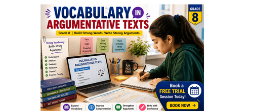 Grade 8 Worksheet on Vocabulary in Argumentative Texts