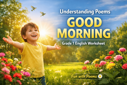 Good Morning Poem Questions Worksheet – Grade 1 PDF