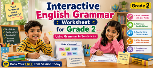 Grade 2 English Grammar Practice PDF for Kids