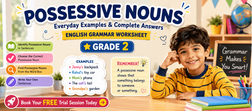 Grade 2 Possessive Nouns Practice with Everyday Examples