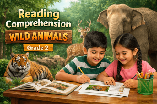 Grade 2 Reading Comprehension Worksheet: Wild Animals Theme
