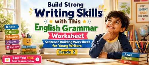 Grade 2 Sentence Building Worksheet for Young Writers