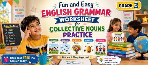Grade 3 Collective Nouns Practice Worksheet with Examples