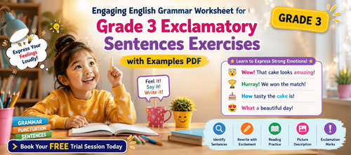 Grade 3 Exclamatory Sentences Exercises with Examples PDF