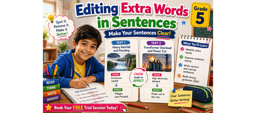 Grade 5 Grammar Worksheet Editing Extra Words in Sentences [Printable PDF]