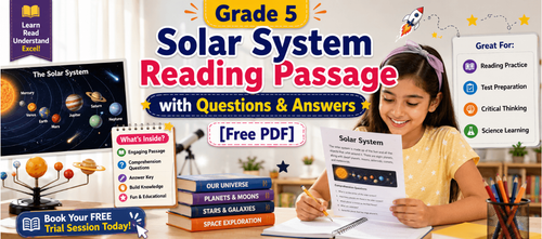 Explore Space Easily: Grade 5 Solar System Reading Worksheet