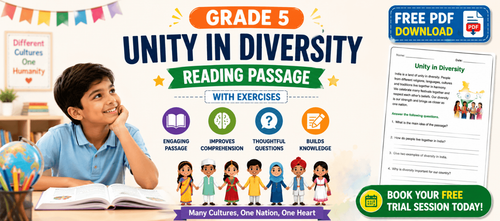 Celebrate Togetherness: Unity in Diversity Worksheet for Class 5