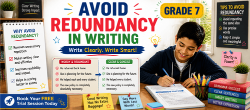 Grade 7 Avoid Redundancy in Writing with This Worksheet [Free PDF]