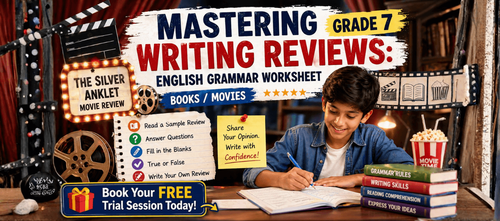 Grade 7 Book & Movie Review Writing: Printable Worksheet for Students