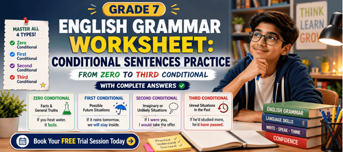 Grade 7 Conditional Sentences Practice from Zero to Third Conditional