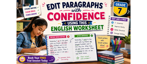 Grade 7 Edit Paragraphs with Confidence Using This English Worksheet