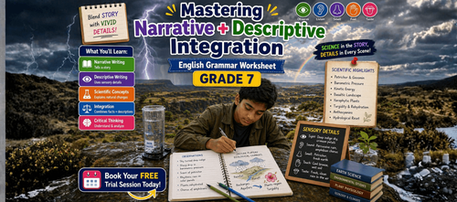 Grade 7 Narrative Writing: Show, Don’t Tell Practice Worksheet [PDF]