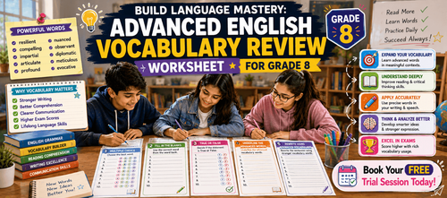 Grade 8 Advanced English Vocabulary Review Worksheet
