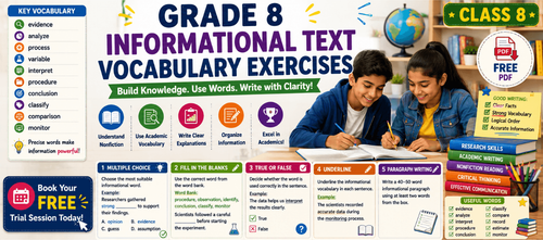 Grade 8 Informational Text Vocabulary Exercises PDF