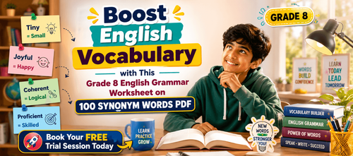 Grade 8 Synonym Practice for Stronger English Vocabulary PDF