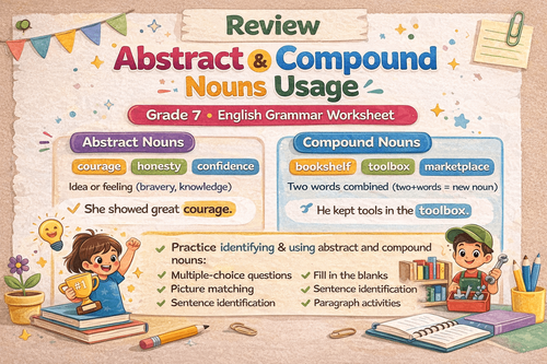 Grammar Revision for Grade 7 – Abstract & Compound Nouns