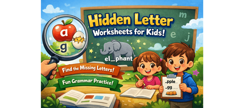 Hidden Letter Worksheets for Kids – Grade KG Practice