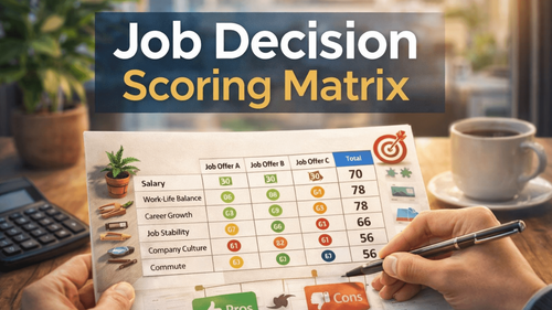 How to Evaluate Job Offers Using a Career Decision Framework