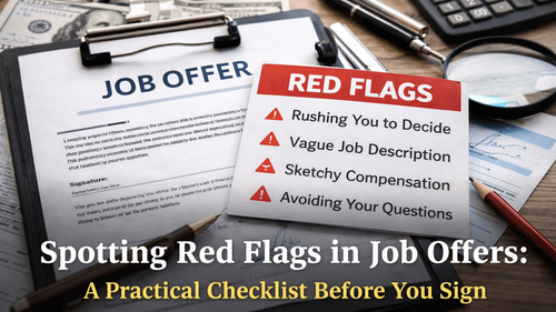 How to Spot Job Offer Red Flags: A Practical Checklist for Professionals