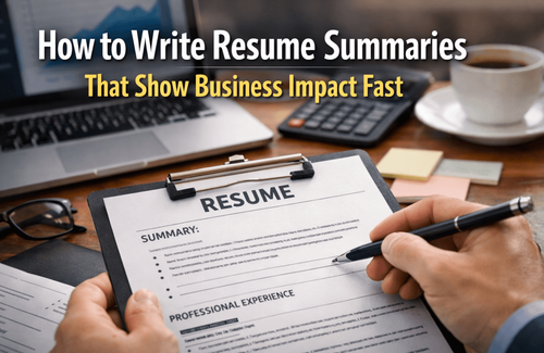 How to Write Resume Summaries That Show Business Impact Fast