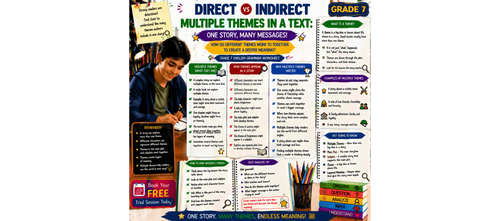 Identifying Multiple Themes in One Text: Grade 7 Worksheet [PDF] 