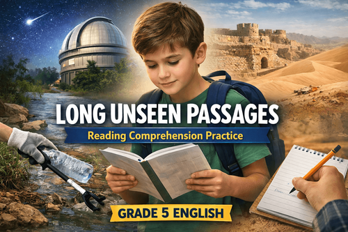 Improve Reading Comprehension: Class 5 Long Unseen Passage Worksheet