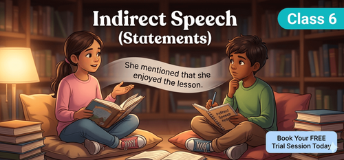 Indirect Speech Statements Practice Worksheet Class 6 PDF