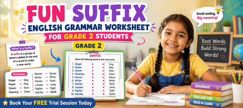 Interactive Suffix Exercises for Class 2 Kids