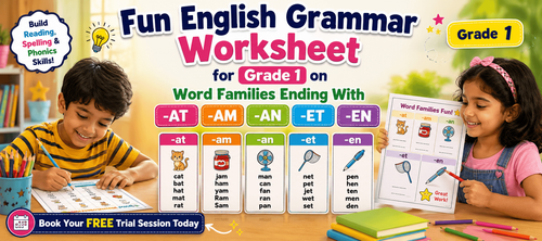 Interactive Word Families Worksheet for Kids Practice