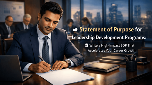 Leadership Program SOP Guide for Working Professionals
