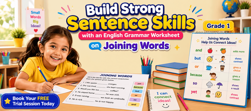Learn Joining Words with Class 1 Printable Worksheets