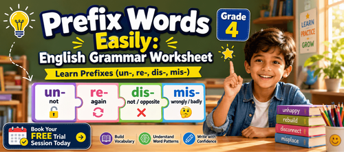 Learn Prefixes (un-, re-, dis-, mis-) with This Grade 4 Worksheet