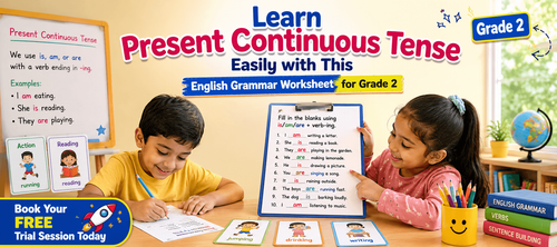 Learn Present Continuous Tense with This Class 2 Worksheet