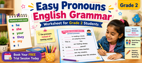 Learn Pronouns with Class 2 English Grammar PDF Worksheet