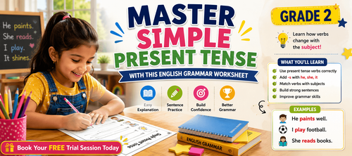 Learn Simple Present Tense with This Grade 2 Worksheet