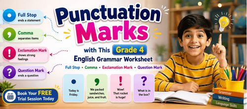 Master Punctuation Marks with This Grade 4 Grammar Worksheet