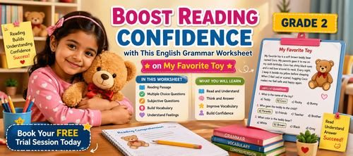 My Favorite Toy Reading Worksheet for Class 2 Kids
