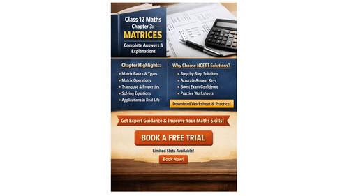 NCERT Solutions for Class 12 Mathematics Chapter 3