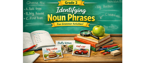 Noun Phrases Worksheet for Grade 2 Practice & Exercises
