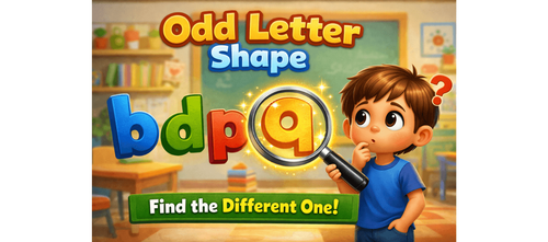 Odd Letter Shape Visual Discrimination Worksheet KG