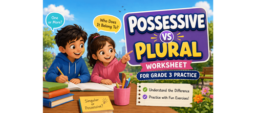 Possessive vs Plural Forms Worksheet for Grade 3 Practice